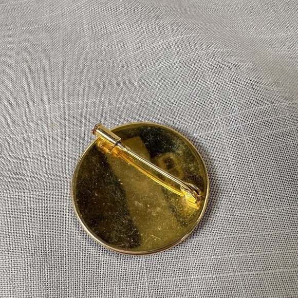 Vintage Damascene Star Pattern Brooch - Picture 5 of 8